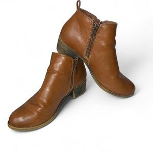 Brown Leather Ankle Boots